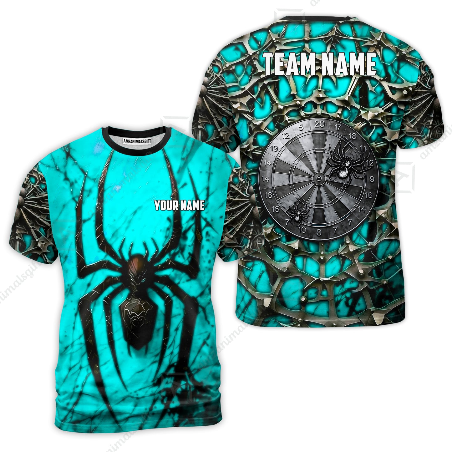 Custom Darts Jersey Polo Shirt, Gothic Widow Spiderweb, Custom Dart Jersey Team Shirt For Players With Name & Team Name