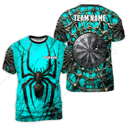 Custom Darts Jersey Polo Shirt, Gothic Widow Spiderweb, Custom Dart Jersey Team Shirt For Players With Name & Team Name