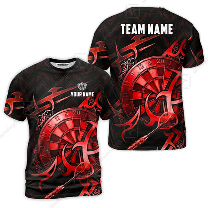 Custom Darts Jersey Polo Shirt, Tribal Darts & Mechanical Inferno, Custom Dart Jersey Team Shirt For Players With Name & Team Name