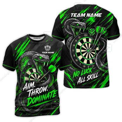 Customized Darts Team Jersey, Personalized Snake Darts Abstract Background Polo Shirt For Players With Name & Team Name