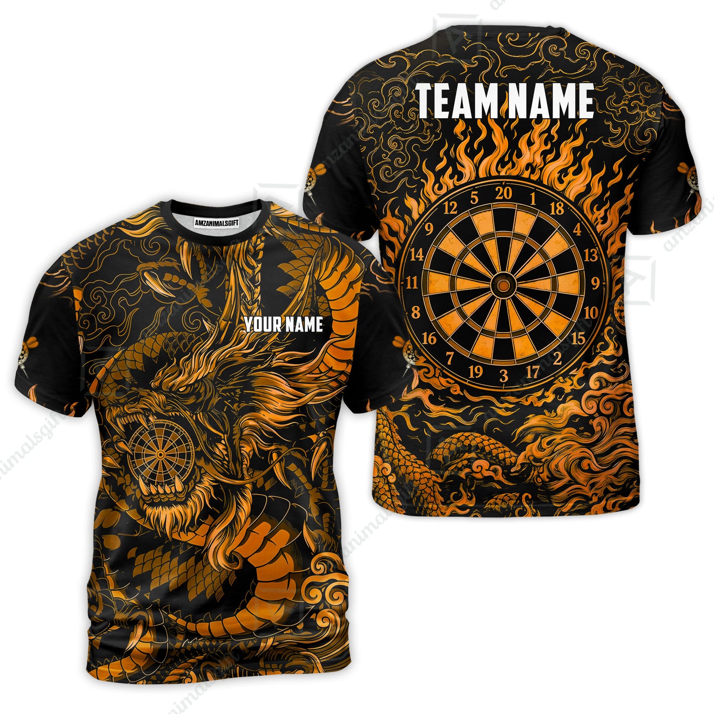 Custom Darts Jersey Polo Shirt, Dragon's Bullseye Darts, Custom Dart Jersey Team Shirt For Players With Name & Team Name