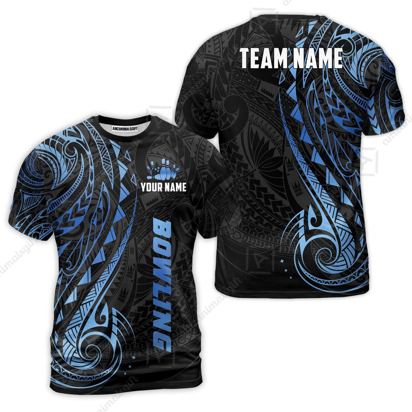 Custom Bowling Jersey Polo Shirt, Polynesian Maori Tribal Tattoo Bowling, Custom Bowling Jersey Team Shirt For Players With Name and Team Name