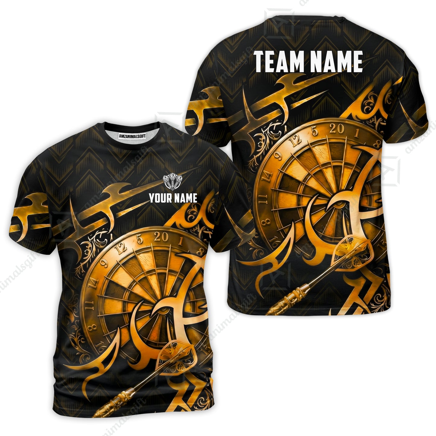 Custom Darts Jersey Polo Shirt, Tribal Darts & Mechanical Inferno, Custom Dart Jersey Team Shirt For Players With Name & Team Name
