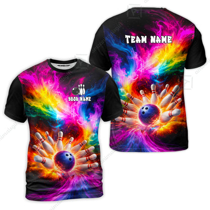 Custom Cosmic Bowling Night Jersey Polo Shirt, Custom Cosmic Bowling Night Jersey Team Shirt For Players With Name & Team Name