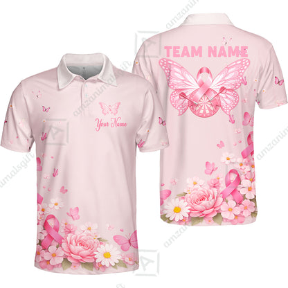 Custom Darts Jersey Polo Shirt, Butterfly Floral Darts, Custom Dart Jersey Team Shirt For Players With Name & Team Name