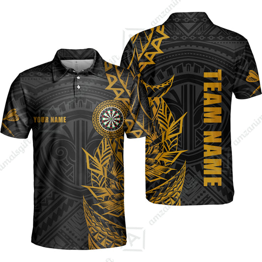 Custom Tribal Darts Team Men Polo Shirts, Darts uniforms Tribal Darts Personalized Name And Team Name