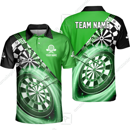Custom Tailored Darts Team Jersey Polo Quarter-Zip Shirts, Customized Name Team Name Darts Team Jerseys Uniform
