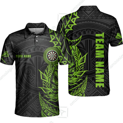 Custom Tribal Darts Team Men Polo Shirts, Darts uniforms Tribal Darts Personalized Name And Team Name