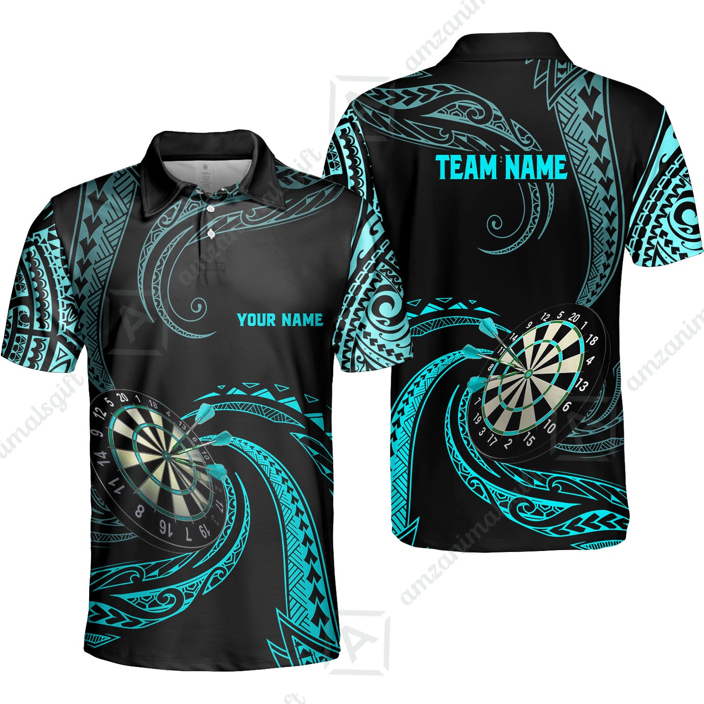 Custom Roll Tribal Darts Team Men Polo Shirts, Darts uniforms Roll Tribal Darts Personalized Name And Team Name
