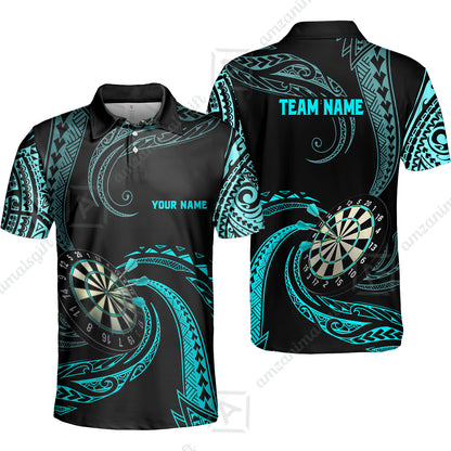 Custom Roll Tribal Darts Team Men Polo Shirts, Darts uniforms Roll Tribal Darts Personalized Name And Team Name