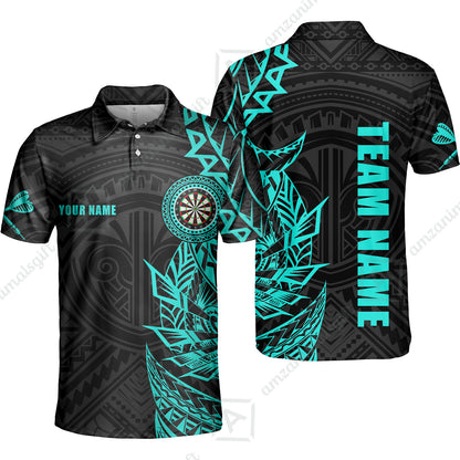 Custom Tribal Darts Team Men Polo Shirts, Darts uniforms Tribal Darts Personalized Name And Team Name