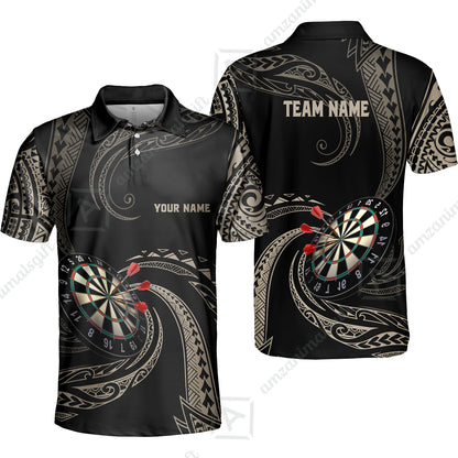 Custom Roll Tribal Darts Team Men Polo Shirts, Darts uniforms Roll Tribal Darts Personalized Name And Team Name