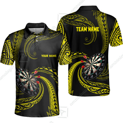 Custom Roll Tribal Darts Team Men Polo Shirts, Darts uniforms Roll Tribal Darts Personalized Name And Team Name