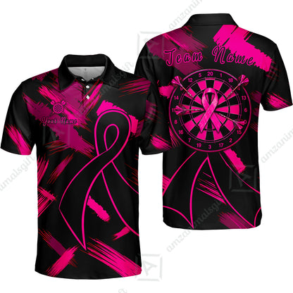 Custom Darts Jersey Polo Shirt, Ribbons Dart, Custom Dart Jersey Team Shirt For Players With Name & Team Name