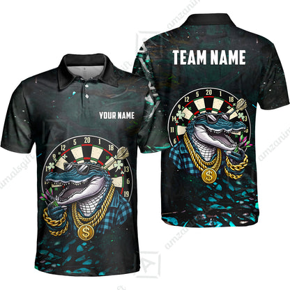 Custom Darts Team Jersey, Personalized Alligator Dart Jersey Shirt For Players With Name & Team Name