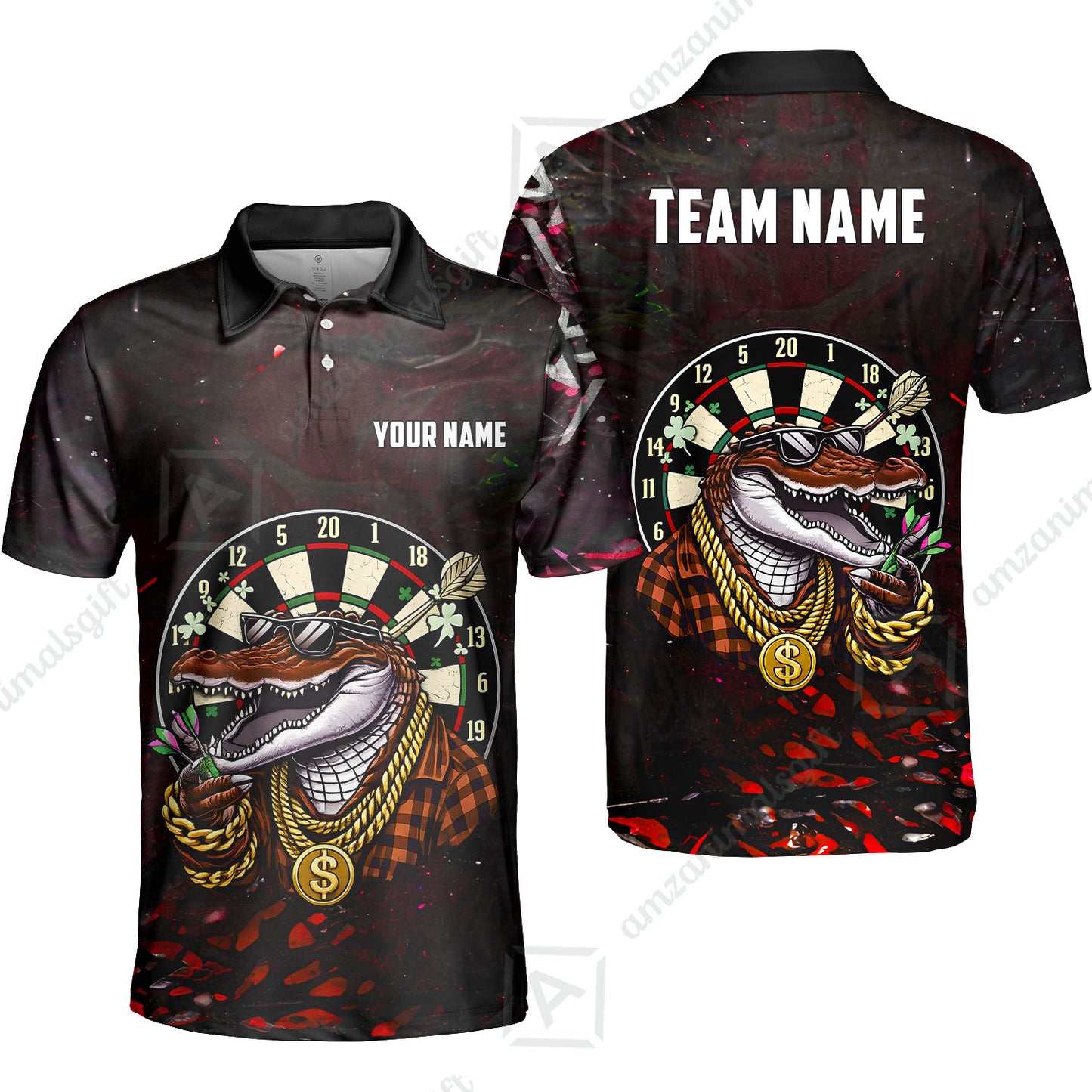 Custom Darts Team Jersey, Personalized Alligator Dart Jersey Shirt For Players With Name & Team Name