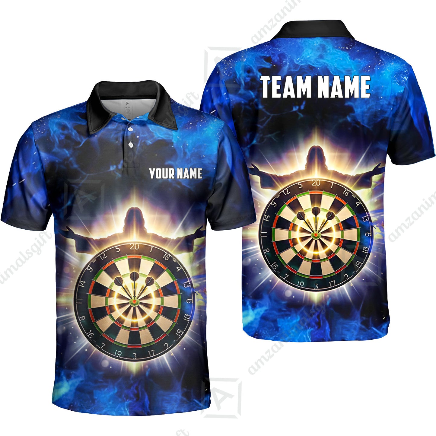 Custom Darts Team Jersey, Personalized Heavenly Strike Dart Polo Shirt For Players With Name & Team Name