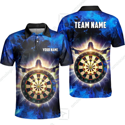 Custom Darts Team Jersey, Personalized Heavenly Strike Dart Polo Shirt For Players With Name & Team Name