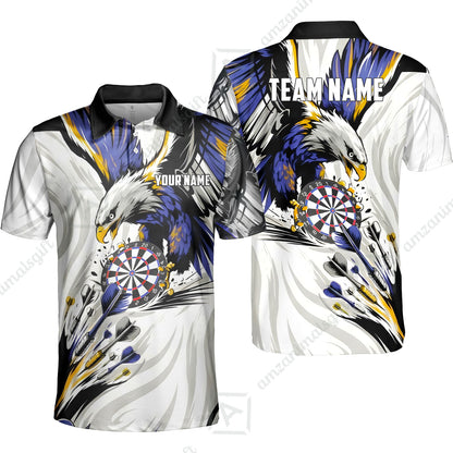 Custom Darts Team Jersey, Personalized Eagle Strike Dart Polo Shirt For Players With Name & Team Name