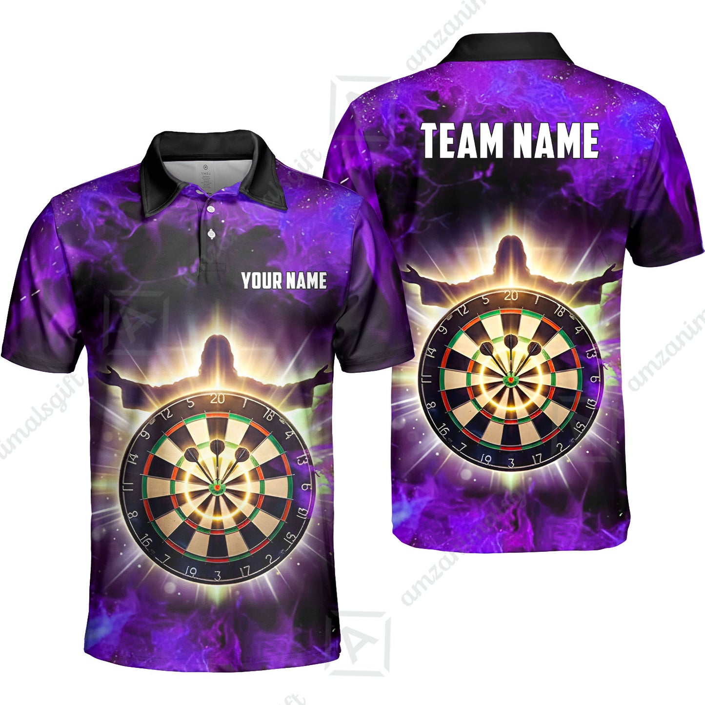 Custom Darts Team Jersey, Personalized Heavenly Strike Dart Polo Shirt For Players With Name & Team Name