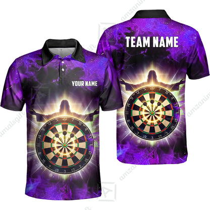 Custom Darts Team Jersey, Personalized Heavenly Strike Dart Polo Shirt For Players With Name & Team Name