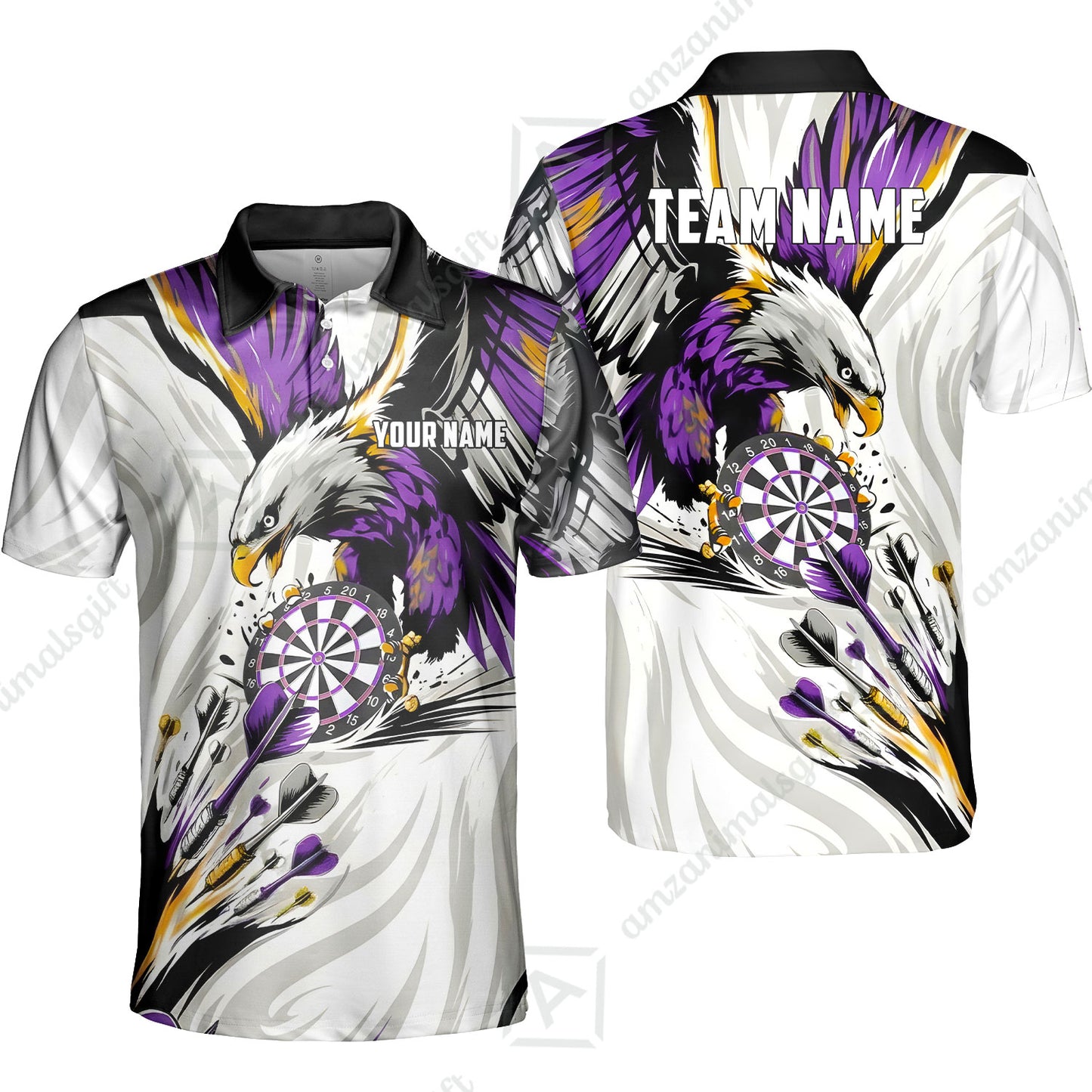 Custom Darts Team Jersey, Personalized Eagle Strike Dart Polo Shirt For Players With Name & Team Name