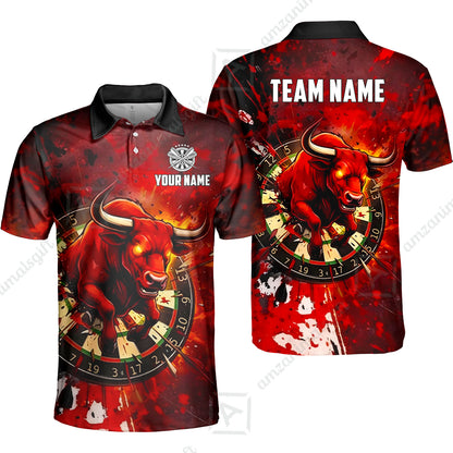 Custom Darts Team Jersey, Personalized Raging Bull Jersey Shirt For Players With Name & Team Name