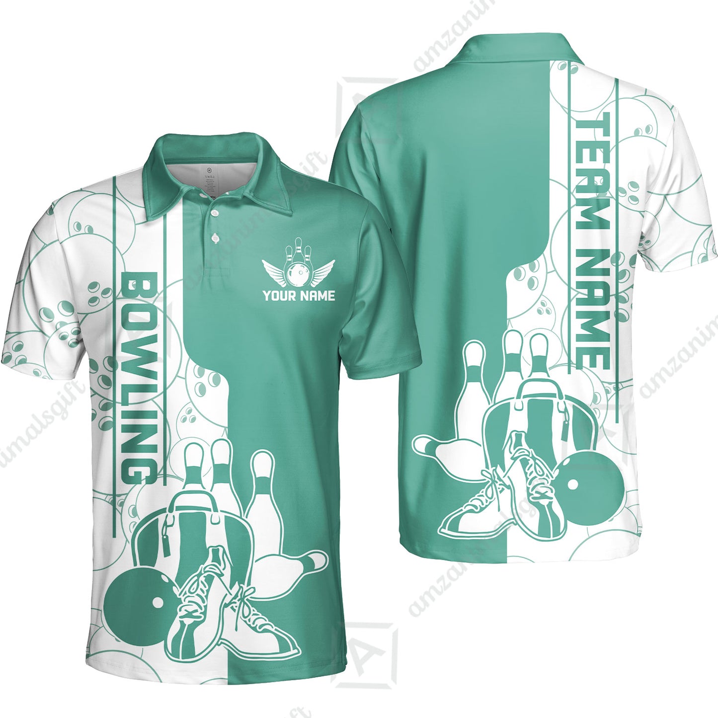 Custom Bowling Team Jersey Bowling Shoes Polo Shirts, Bowling Team Uniforms, Personalized Name And Team Name