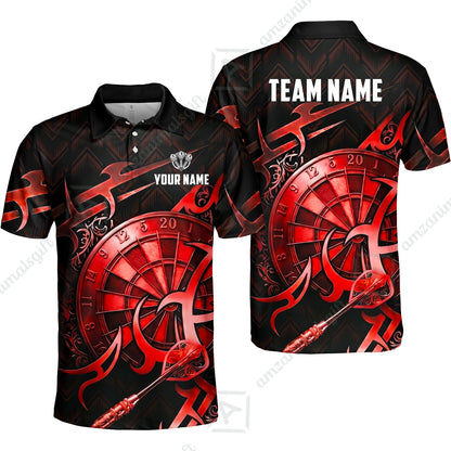 Custom Darts Jersey Polo Shirt, Tribal Darts & Mechanical Inferno, Custom Dart Jersey Team Shirt For Players With Name & Team Name