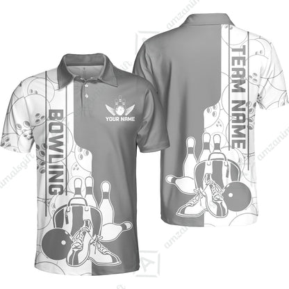 Custom Bowling Team Jersey Bowling Shoes Polo Shirts, Bowling Team Uniforms, Personalized Name And Team Name