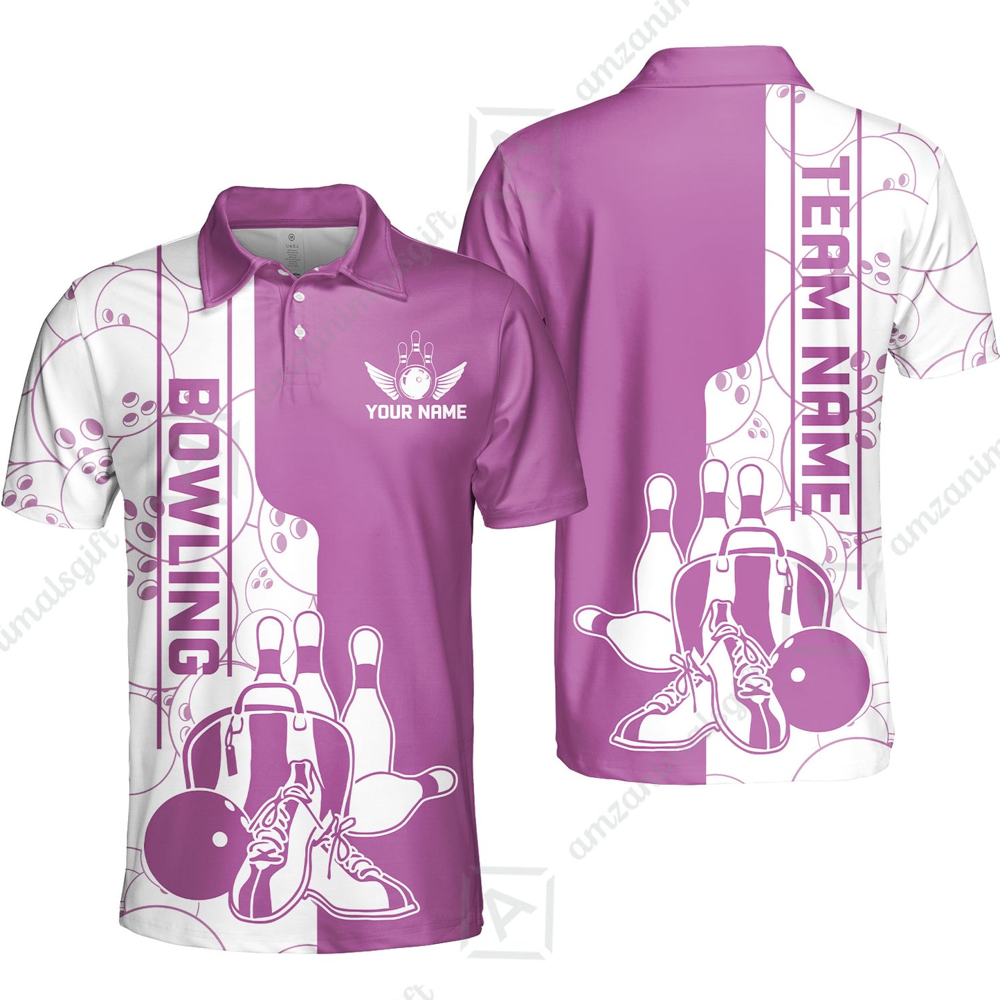 Custom Bowling Team Jersey Bowling Shoes Polo Shirts, Bowling Team Uniforms, Personalized Name And Team Name