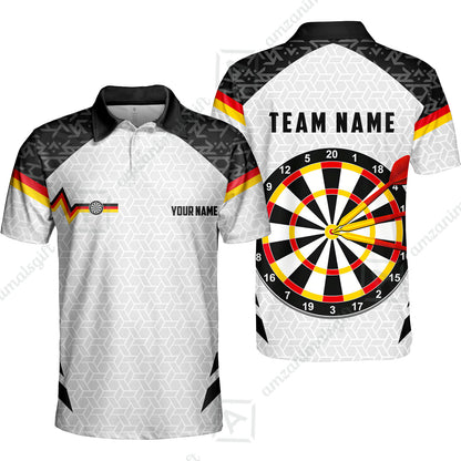 Custom Germany Darts Quarter-Zip Polo Shirt, Personalized Darts For Team Quarter-Zip Polo Shirt