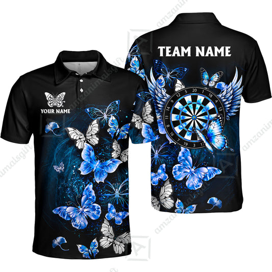 Custom Dart Jersey Team Shirt For Players, Dreamy Nebula & Angelic Butterflies, Personalize Name and Team Name