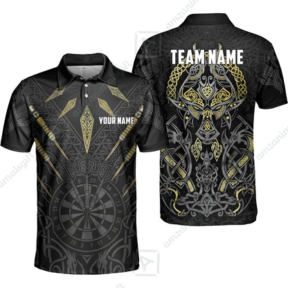 Custom Darts Team Jersey, Personalized Viking Darts Polo Shirt For Players With Name & Team Name