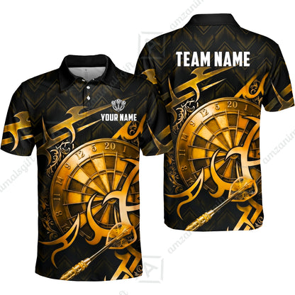 Custom Darts Jersey Polo Shirt, Tribal Darts & Mechanical Inferno, Custom Dart Jersey Team Shirt For Players With Name & Team Name