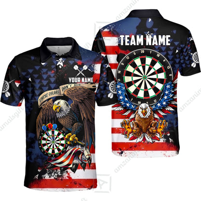 Customized Americana Eagle These Colors Don't Run Darts Jersey, Personalized Name And Team Name For Dart Players