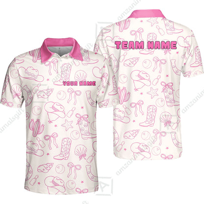 Custom Bowling Jersey Polo Shirt, Sweet Storm, Custom Bowling Jersey Team Shirt For Players With Name and Team Name