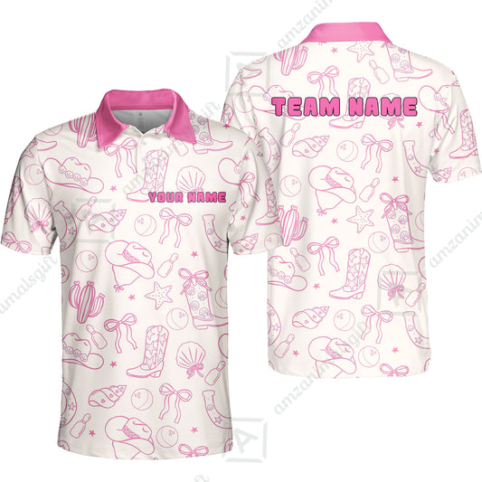 Custom Bowling Jersey Polo Shirt, Sweet Storm, Custom Bowling Jersey Team Shirt For Players With Name and Team Name