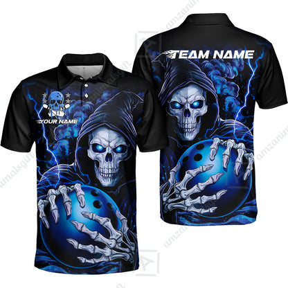 Custom Bowling Jersey Polo Shirt, The Death Hold Bowling Ball, Custom Bowling Jersey Team Shirt For Players With Name & Team Name