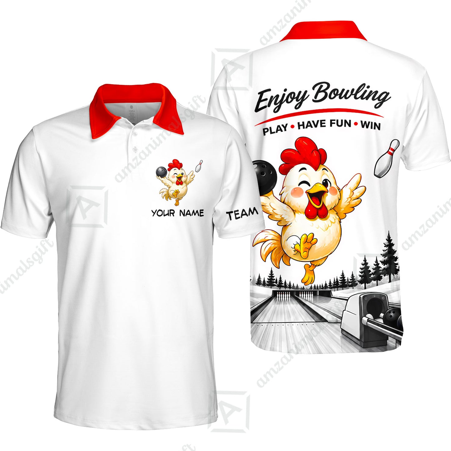 Custom Bowling Jersey Polo Shirt, Enjoy Bowling, Custom Bowling Jersey Team Shirt For Players With Name and Team Name
