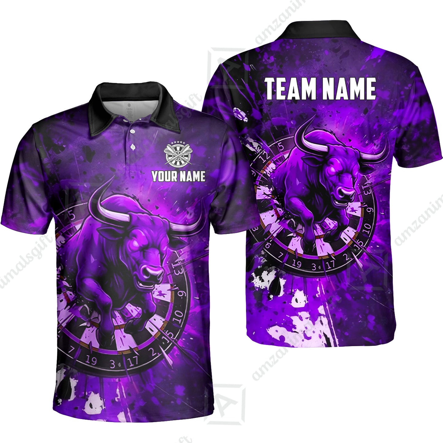 Custom Darts Team Jersey, Personalized Raging Bull Jersey Shirt For Players With Name & Team Name