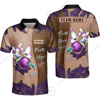 Custom Christian Faith Bowling Jersey Polo Shirt, Custom Christian Faith Bowling Jersey Team Shirt For Players With Name & Team Name