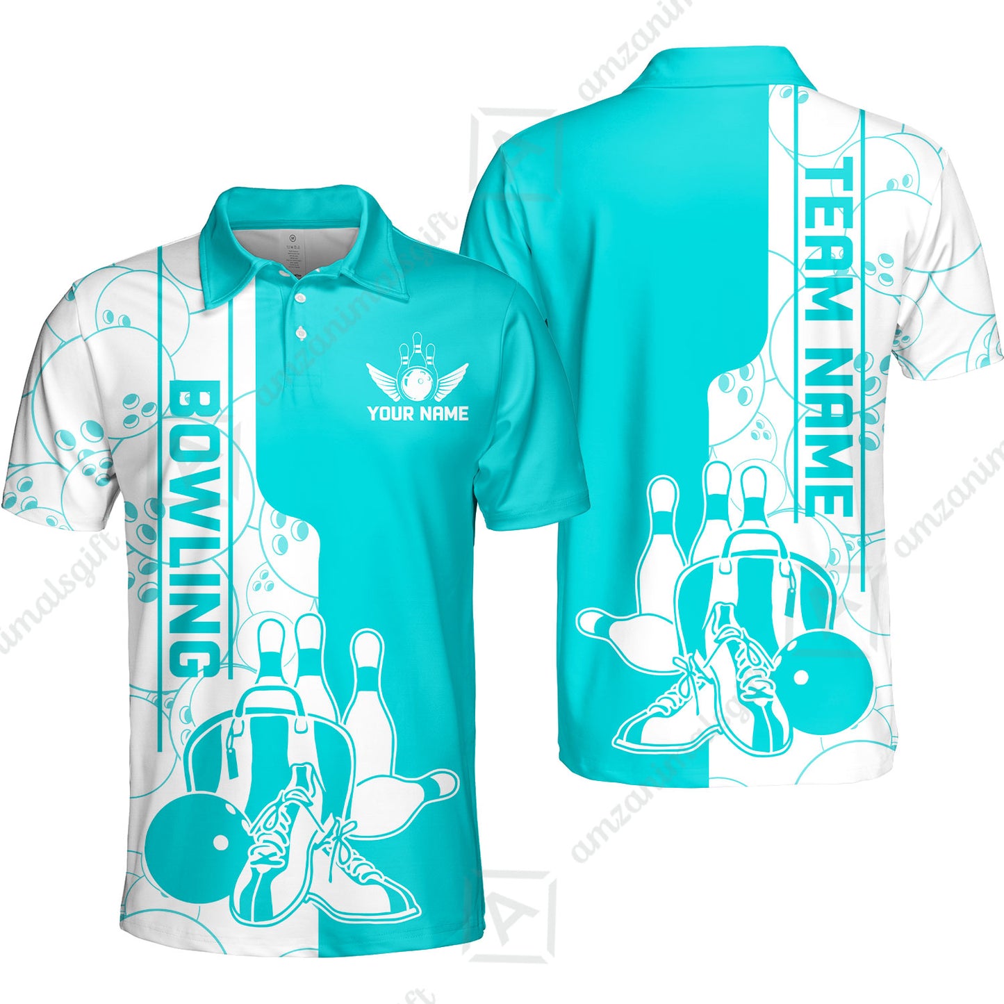 Custom Bowling Team Jersey Bowling Shoes Polo Shirts, Bowling Team Uniforms, Personalized Name And Team Name