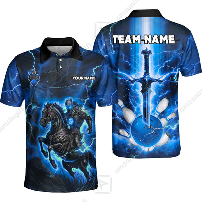 Custom Bowling Jersey Polo Shirt, Dark Knight Bowling, Custom Bowling Jersey Team Shirt For Players With Name & Team Name