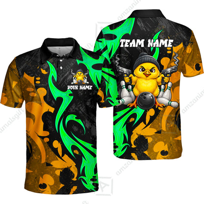Custom Bowling Jersey Polo Shirt, Baby Gangsters, Custom Bowling Jersey Team Shirt For Players With Name and Team Name