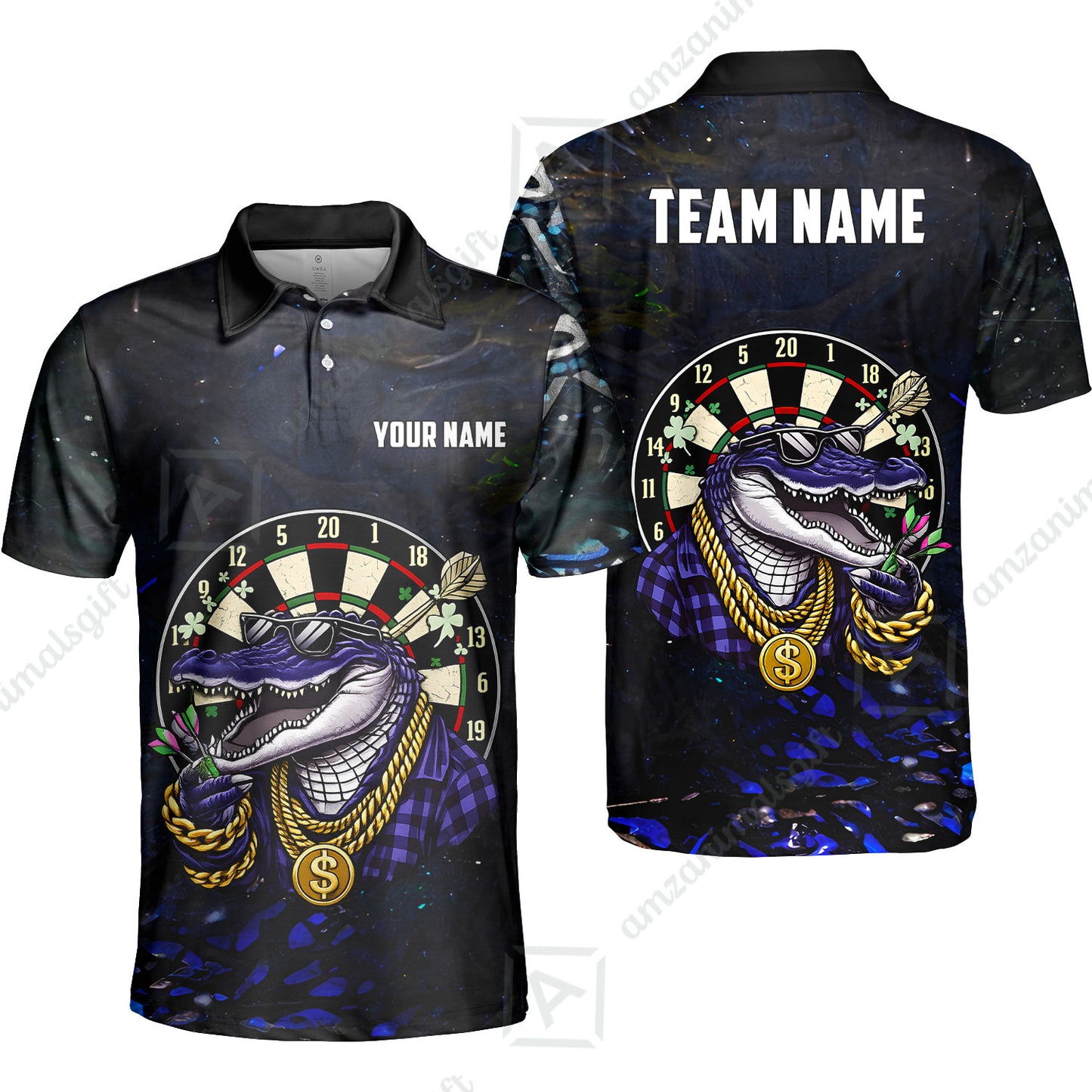 Custom Darts Team Jersey, Personalized Alligator Dart Jersey Shirt For Players With Name & Team Name