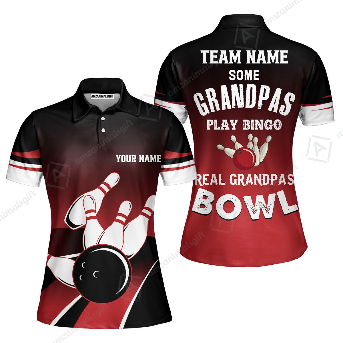 Bowling Men Polo Shirt - Some Grandpas Play Bingo Bowling Polo Shirt - Gift For Friend, Family, Bowling Lovers, Grandpa