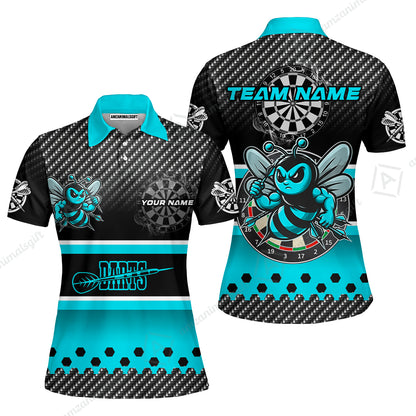 Custom Funny Bee Darts Unisex Polo Team Shirts, Custom Team League Darts Jersey Polo , Custom Darts Team Jerseys Uniform