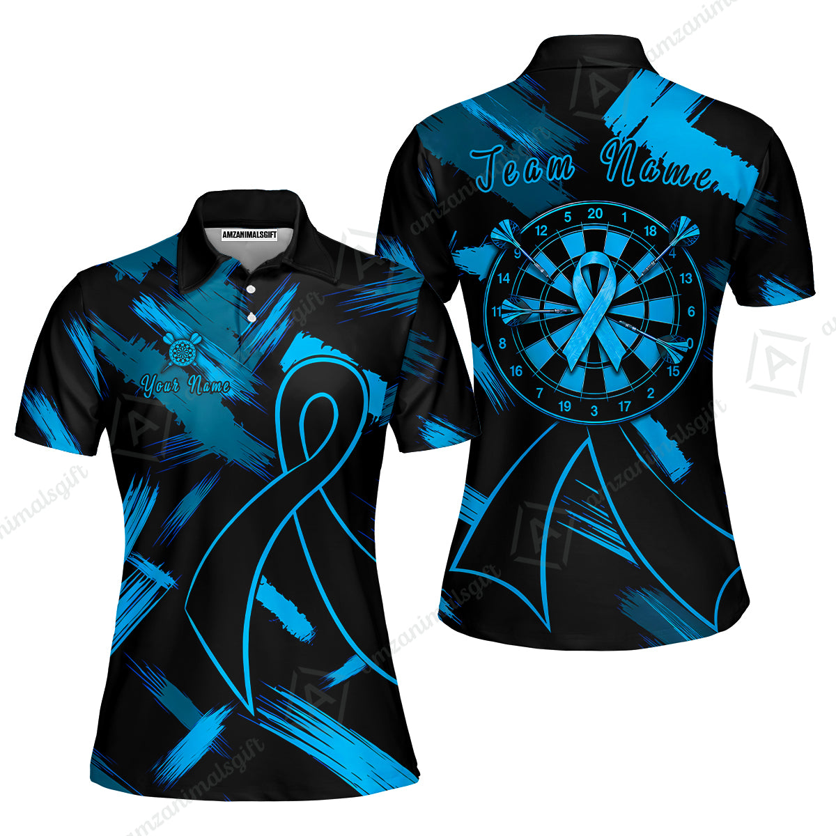 Custom Darts Jersey Polo Shirt, Ribbons Dart, Custom Dart Jersey Team Shirt For Players With Name & Team Name