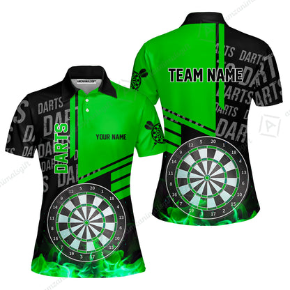 Custom Fire Darts Men Polo Team Shirts, Custom Darts League Team Jersey Polo , Custom Darts Team Jerseys Uniform